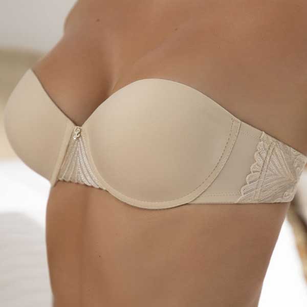 Talisman - Strapless bra with graduated and Laser cut brazilian panty -  Leilieve